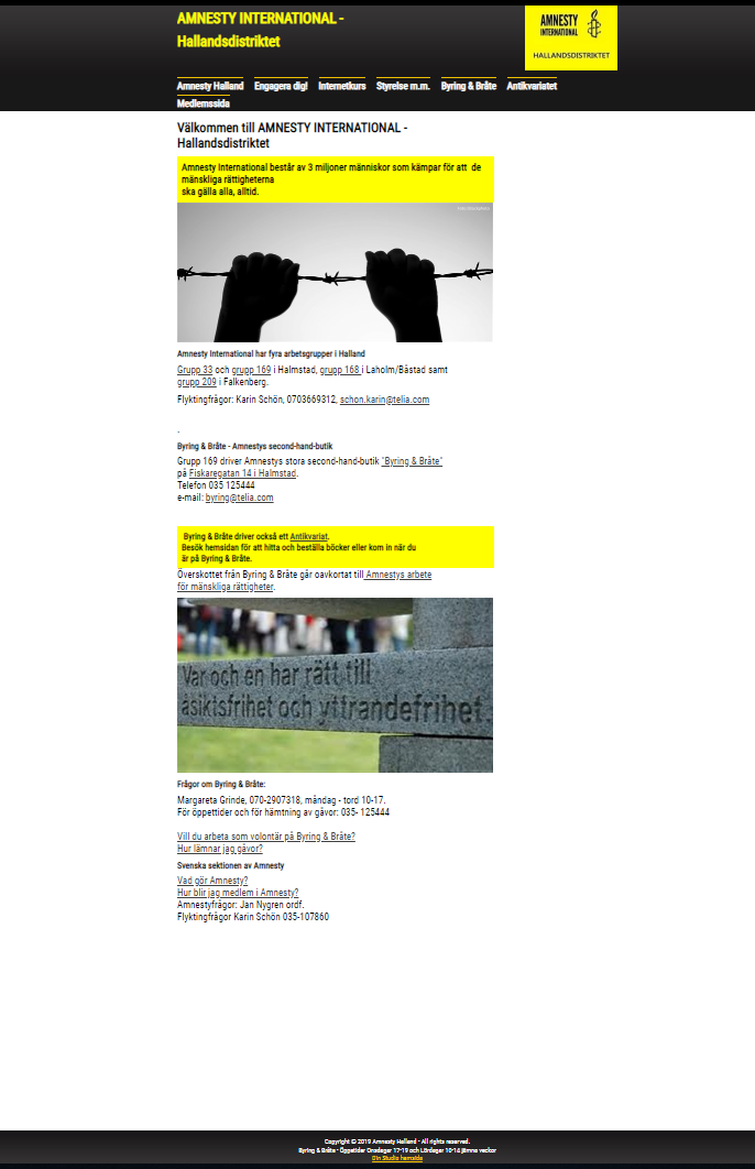 Amnesty Halland screenshot and link